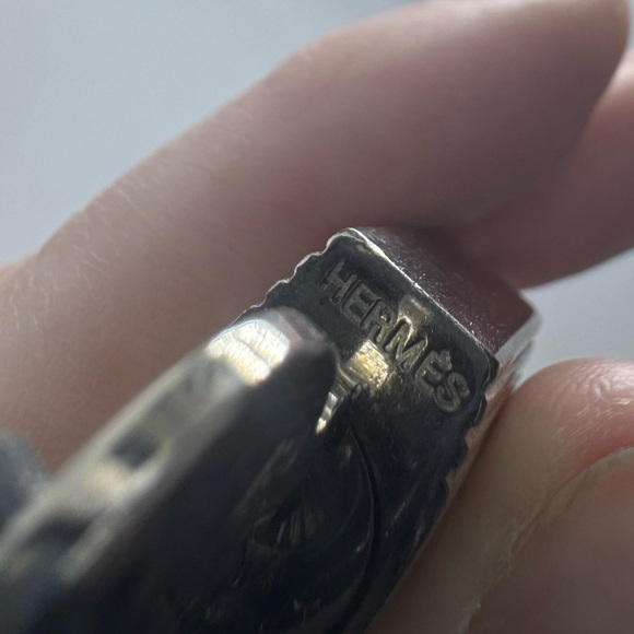 Hermès Cadena Padlock Palladium Lock W Key & strap Charm Necklace Rare Authentic - Picture 16 of 16